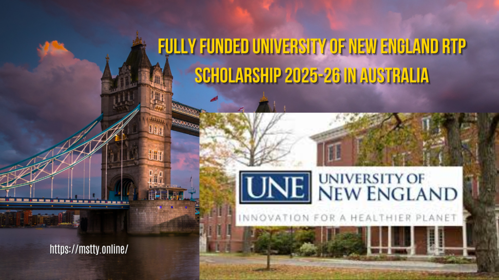 Fully Funded University of New England RTP Scholarship 2025-26 in Australia